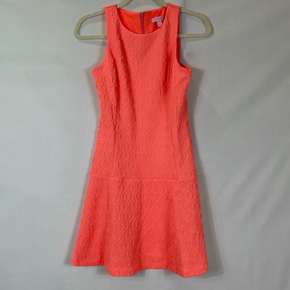 Lilly Pulitzer Dress Size XS Coral Geometric Print EUC Worn Once - Picture 1 of 10
